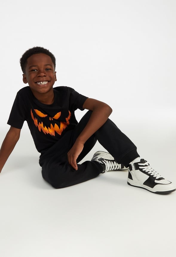 Scary Pumpkin Tee Grey
