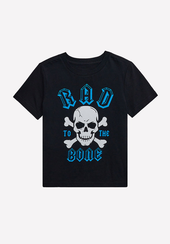 Rad To The Bone Tee Black Skull