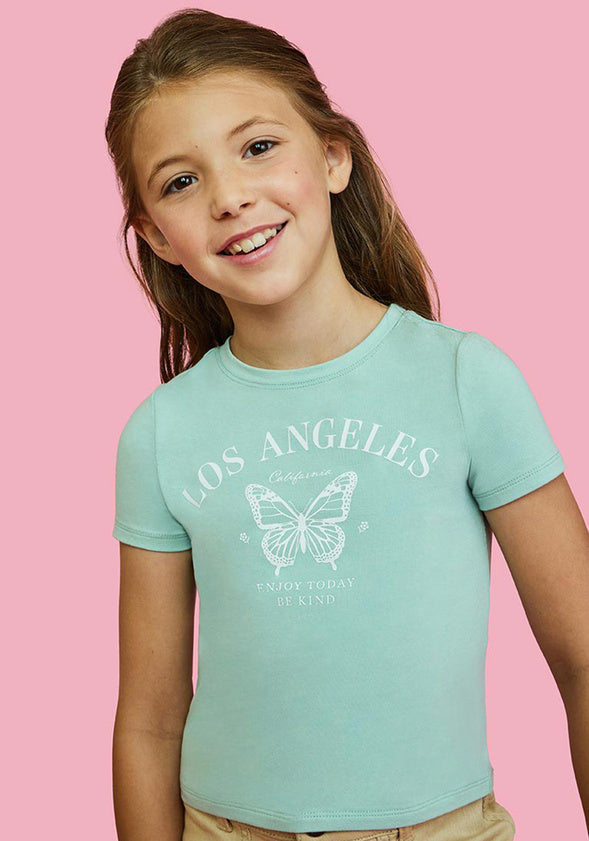 Butterfly Baby Tee Green