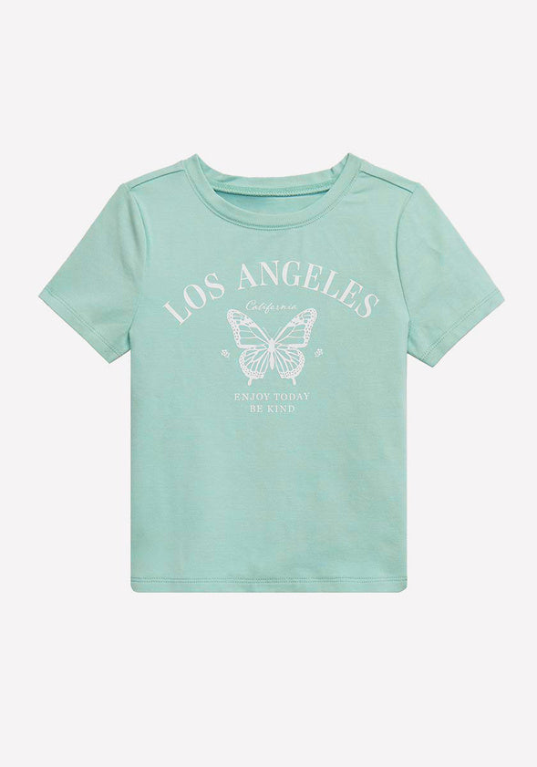 Butterfly Baby Tee Green