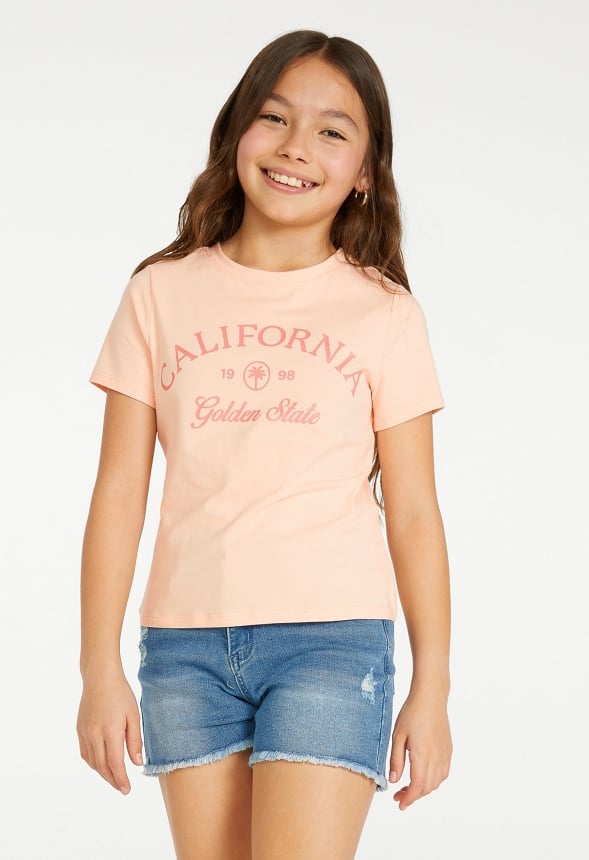 Golden State Baby Tee Coral