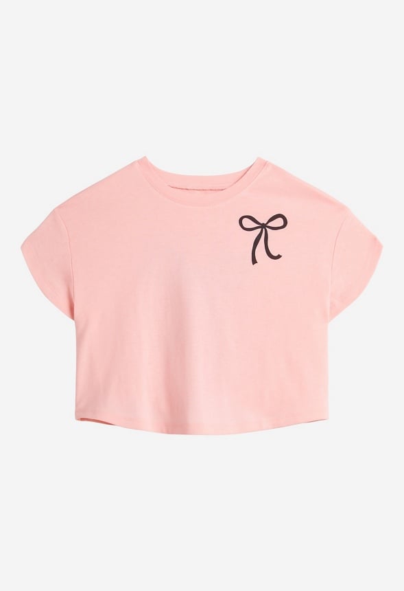 Amour Cropped Tee Light Pink