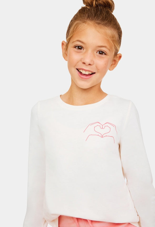 Heart Hands Graphic Tee Marshmallow