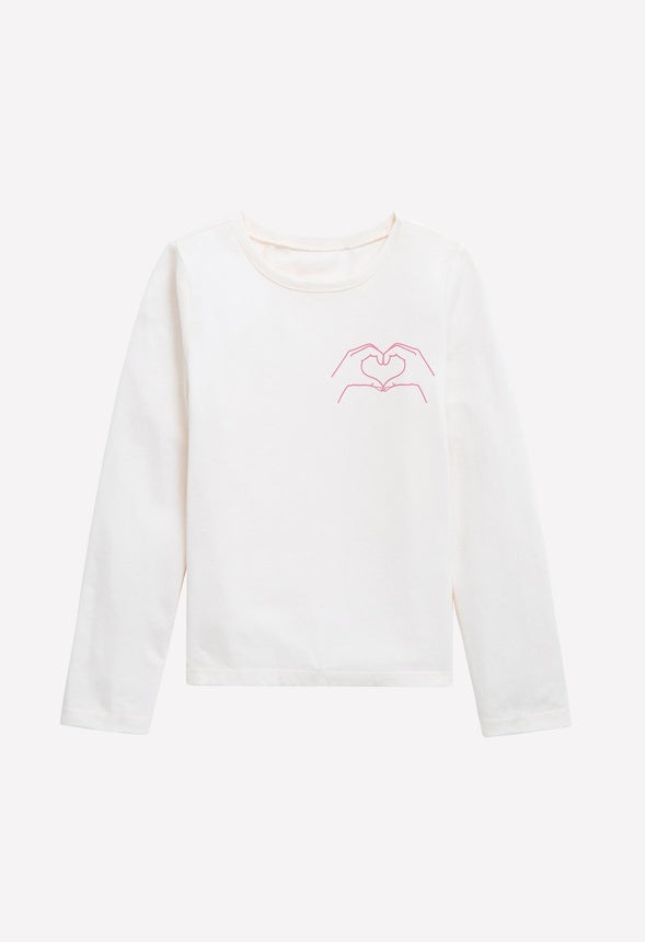 Heart Hands Graphic Tee Marshmallow