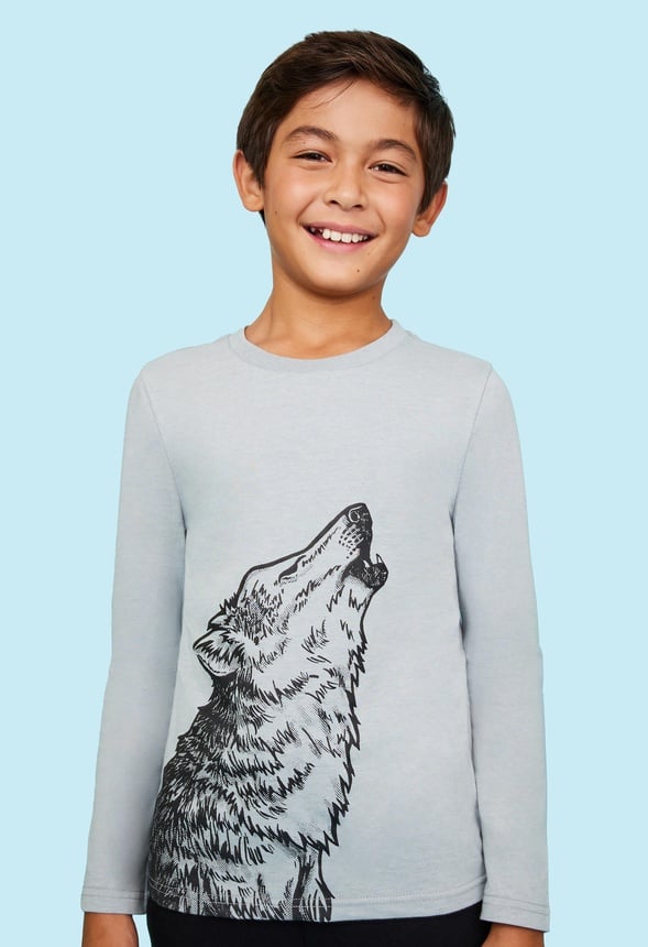 Howling Wolf Tee Gray