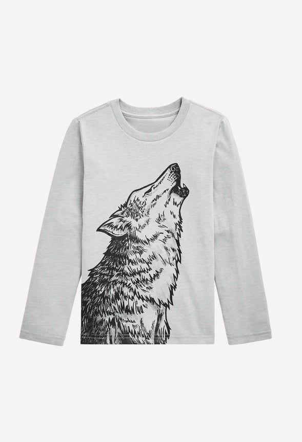 Howling Wolf Tee Gray