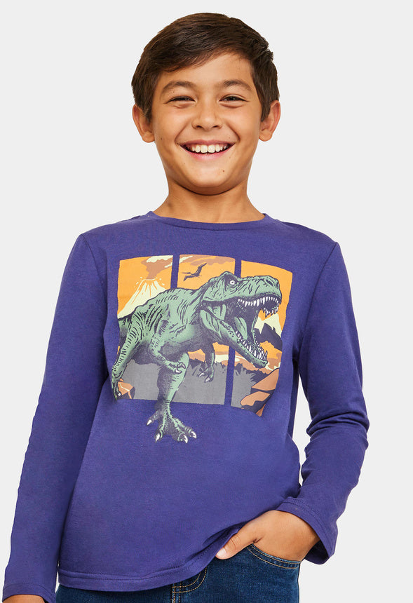Dino Scenic Tee Midnight Blue