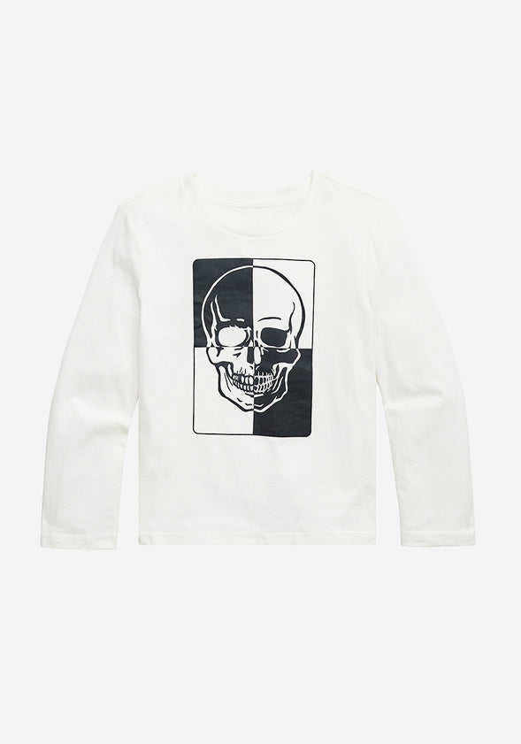 Skull Face Tee White
