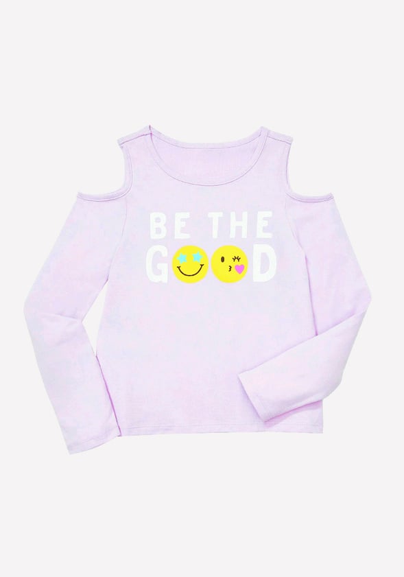 Be The Good Cold Shoulder Tee Purple