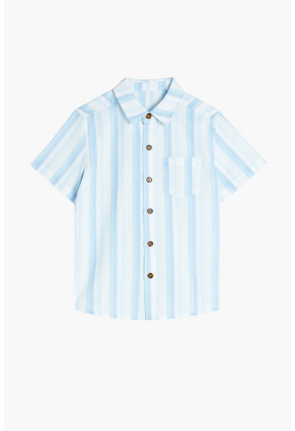 Striped Woven Shirt Blue Stripe