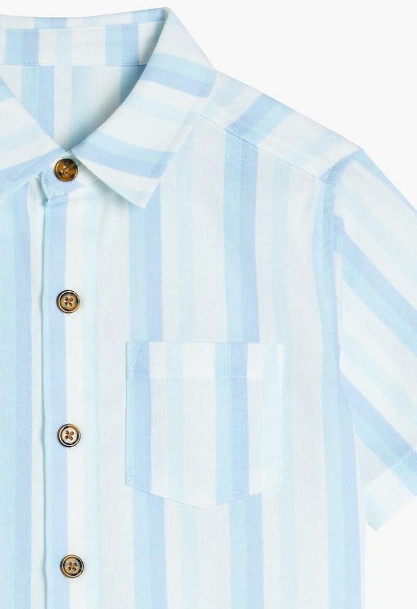 Striped Woven Shirt Blue Stripe