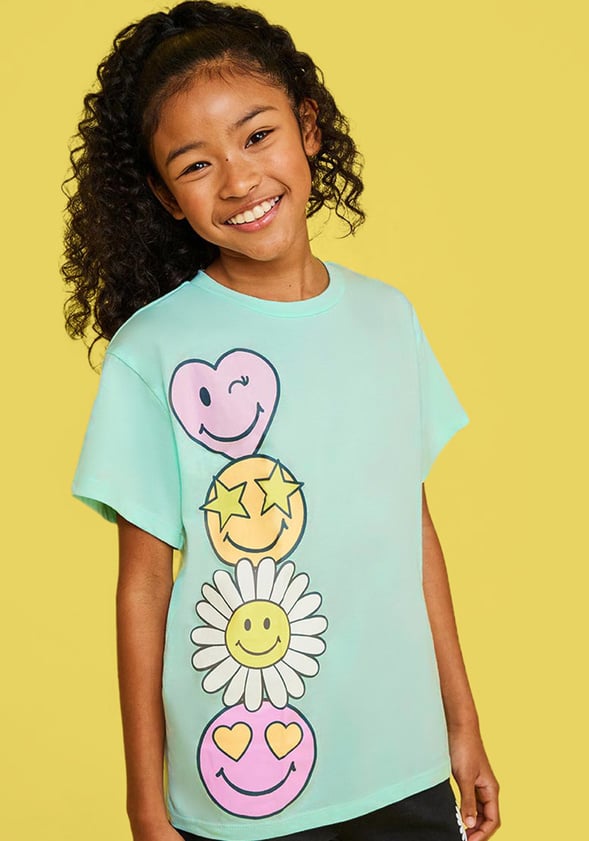 Emoji Icon Oversized Tee Mint