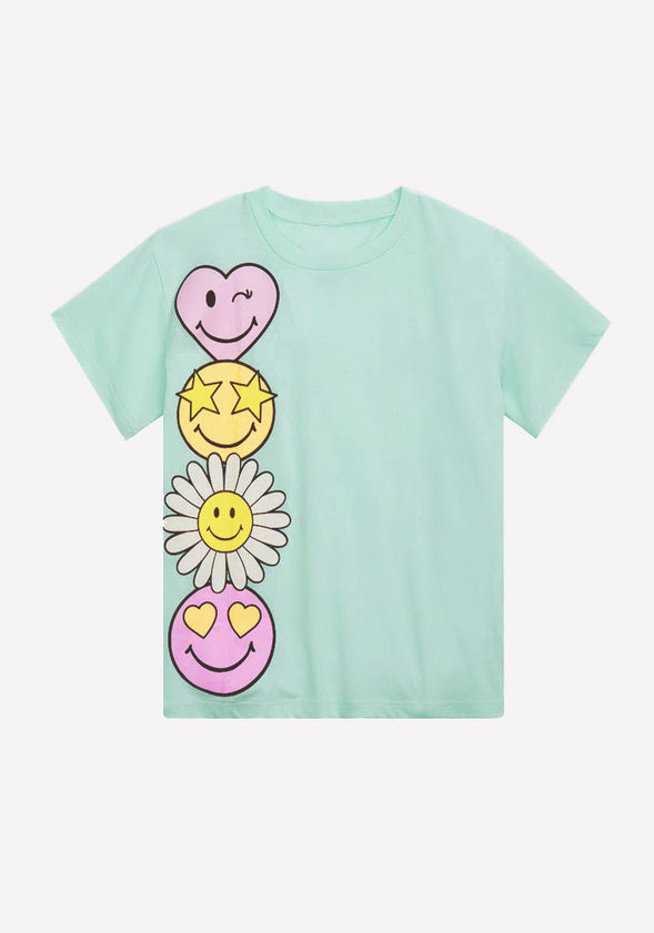 Emoji Icon Oversized Tee Mint