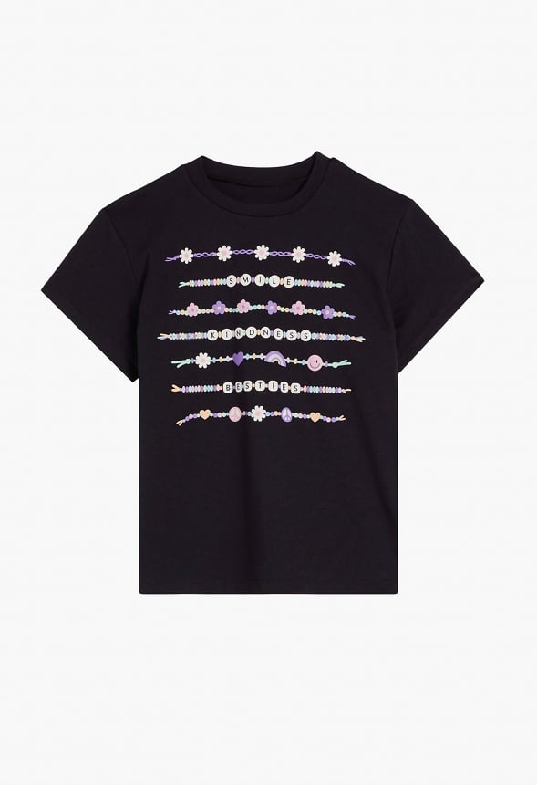 Friendship Bracelet Tee Grey