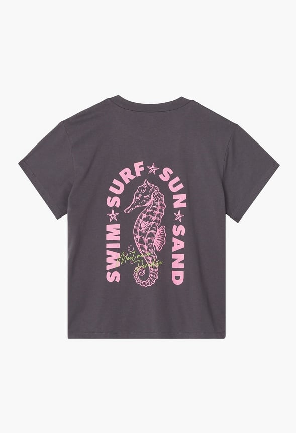 Vacay Vibes Oversized Tee Gray