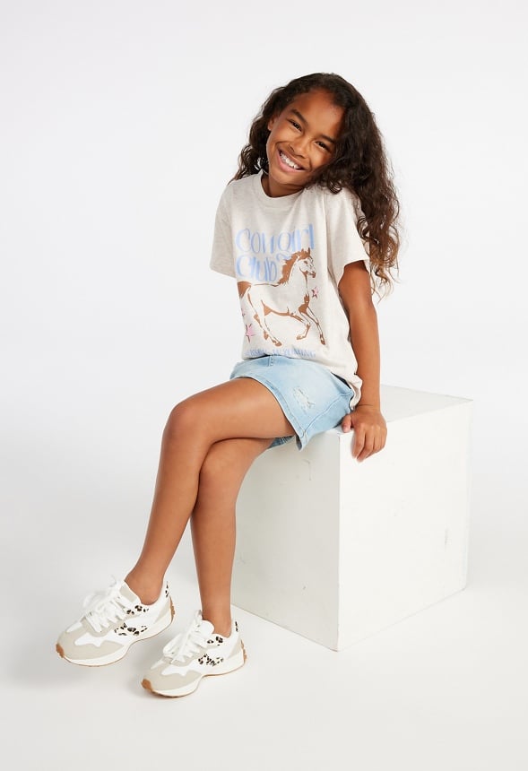 Cowgirl Club Oversized Tee Heather Grey