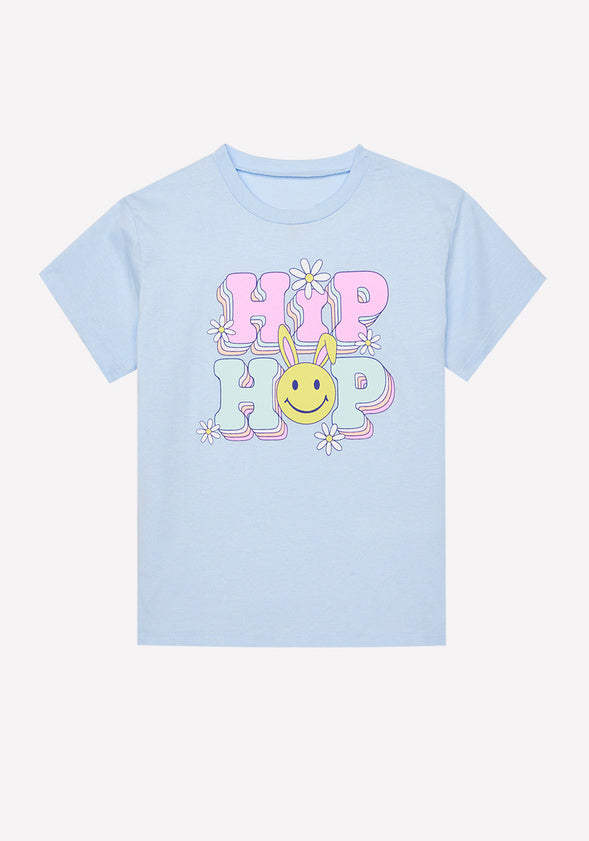 Hip Hop Oversized Tee Light Blue
