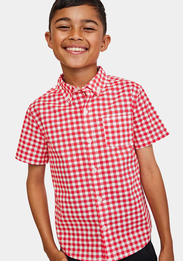 Gingham Woven Shirt Red Gingham