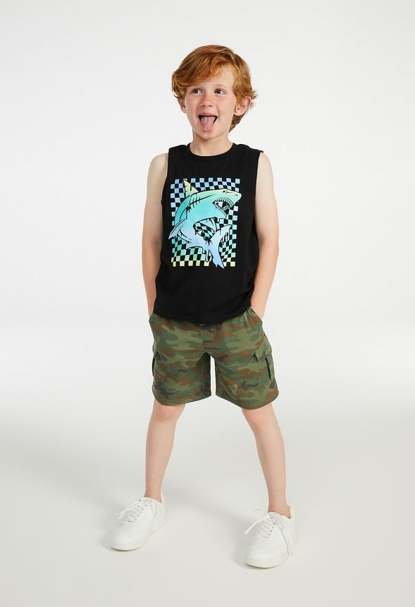 Checkerboard Shark Tank Black