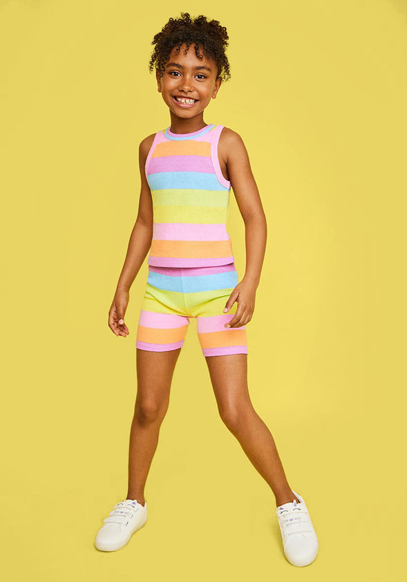High Neck Stripe Tank Multi