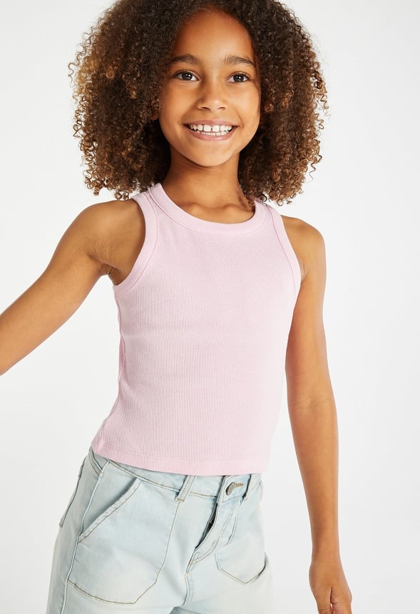 High Neck Basic Tank Pink
