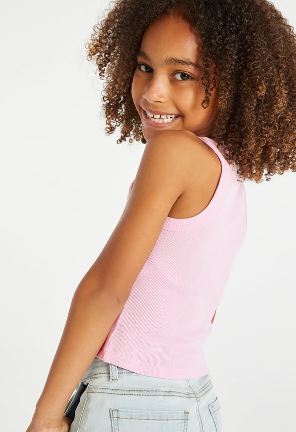 High Neck Basic Tank Pink