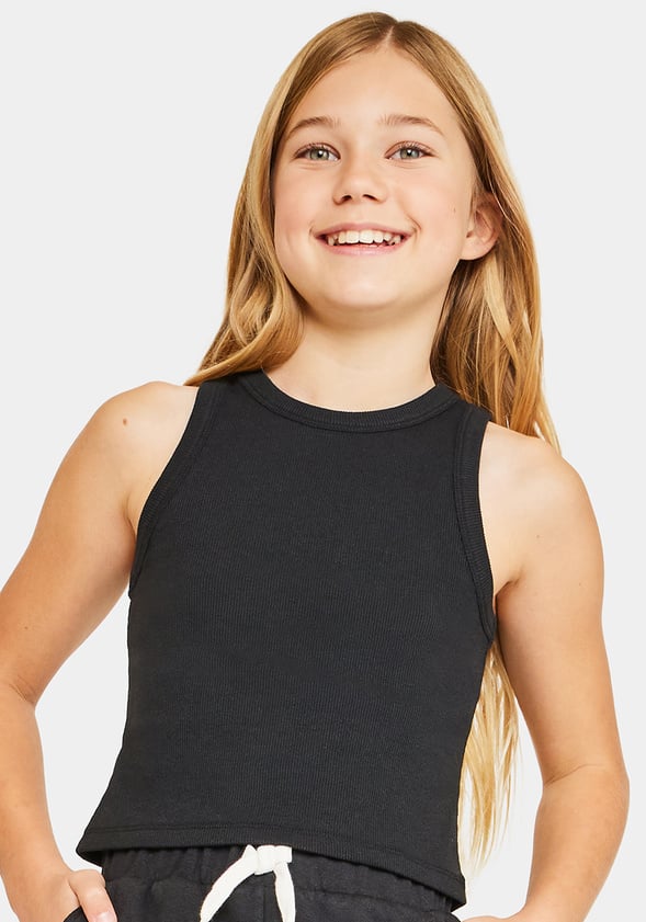 High Neck Basic Tank Black