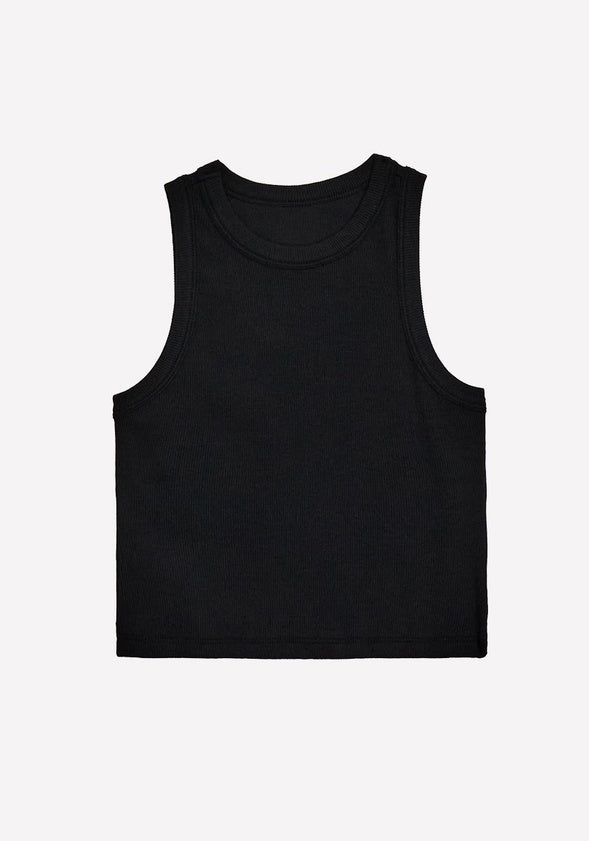 High Neck Basic Tank Black