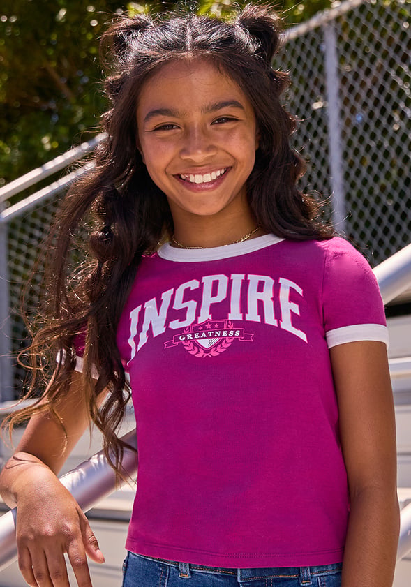 Inspire Baby Tee Magenta