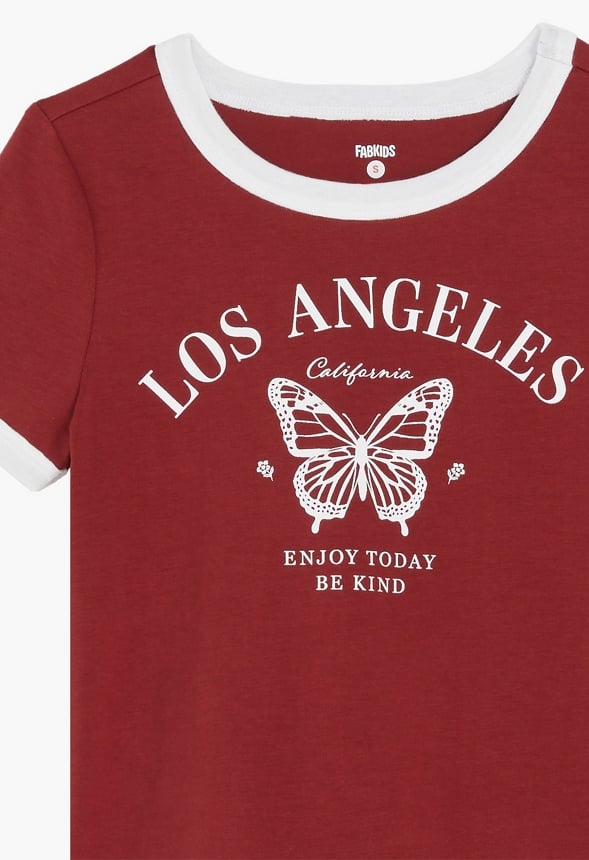Ringer Baby Tee Red