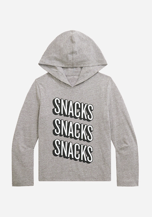Snacks T-Shirt Hoodie Grey