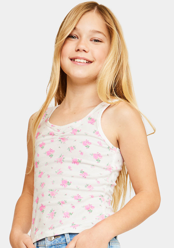 Cinch Front Tank White