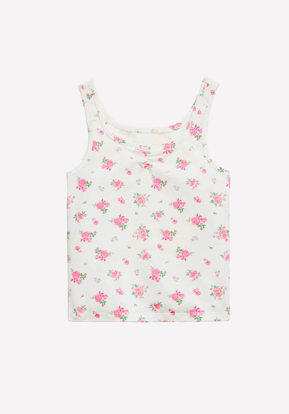 Cinch Front Tank White