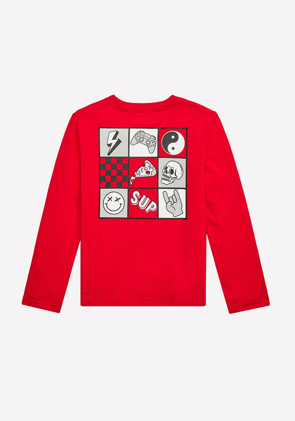 Checker Pocket Tee Red