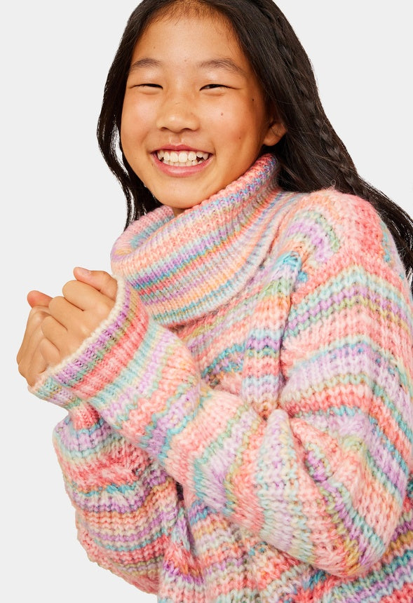 Funnel Neck Sweater Pink
