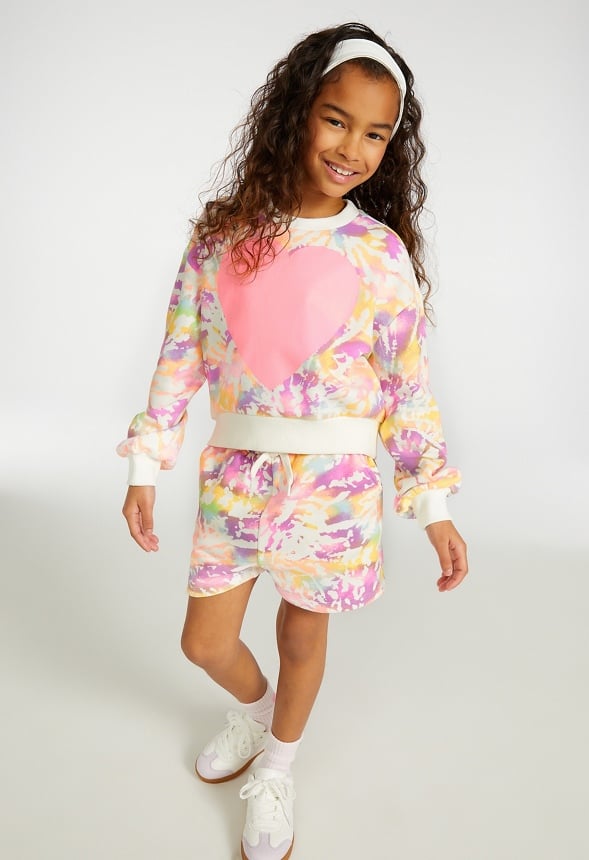 Tie Dye Heart Sweatshirt Multi