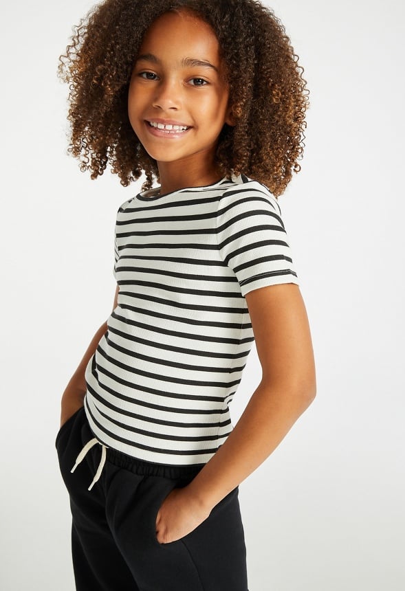 Striped Ribbed Baby Tee Stripe