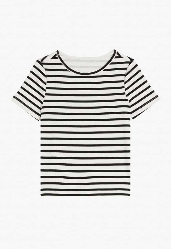 Striped Ribbed Baby Tee Stripe