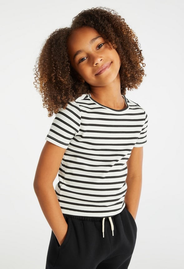 Striped Ribbed Baby Tee Stripe