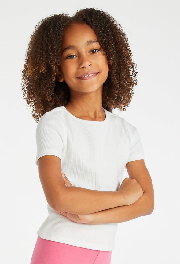 Ribbed Baby Tee White