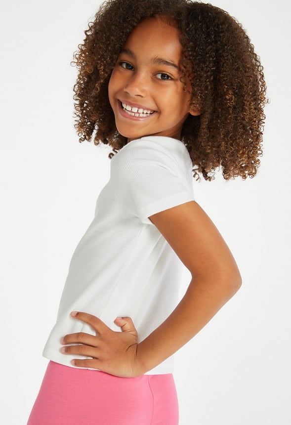 Ribbed Baby Tee White