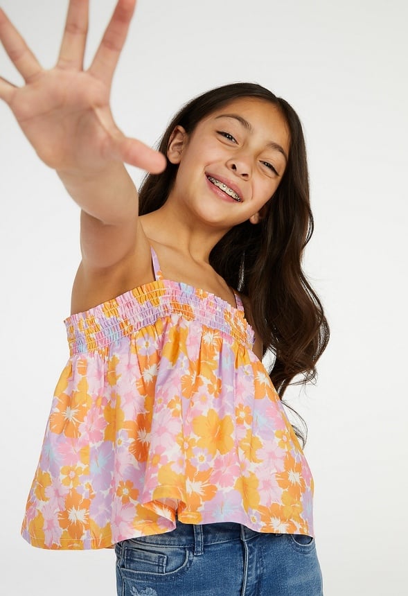Smocked Flowy Tank Multi