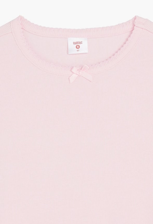 Lettuce Edge Baby Tee Pink