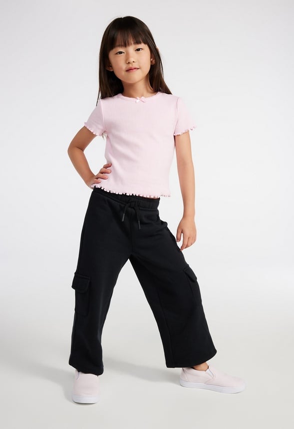 Lettuce Edge Baby Tee Pink