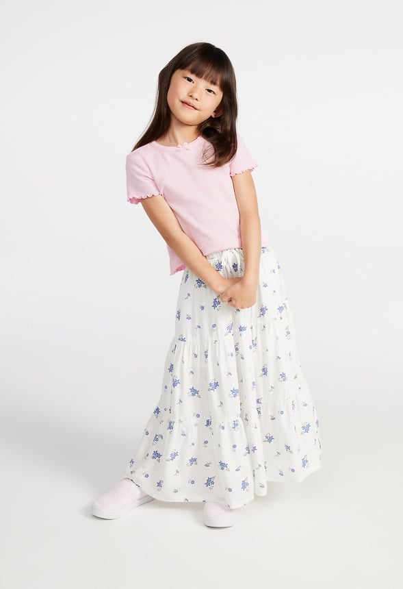 Lettuce Edge Baby Tee Pink