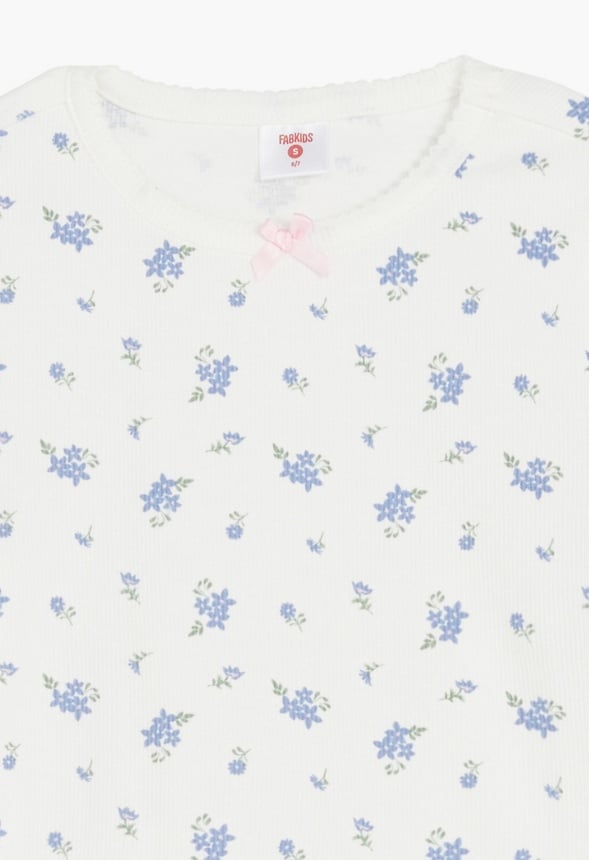 Lettuce Edge Baby Tee White Floral