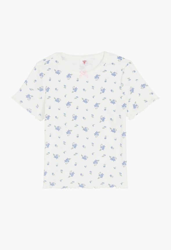 Lettuce Edge Baby Tee White Floral
