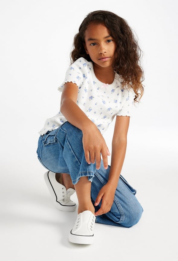 Lettuce Edge Baby Tee White Floral