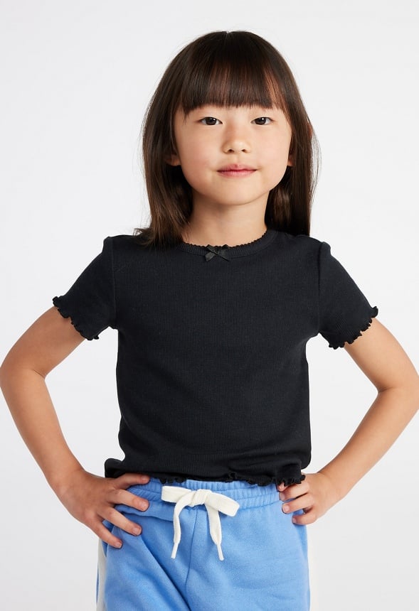 Lettuce Edge Baby Tee Black