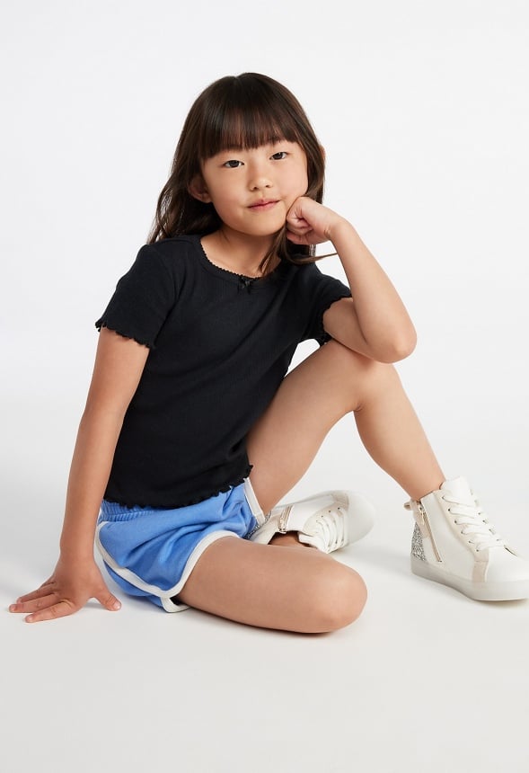 Lettuce Edge Baby Tee Black